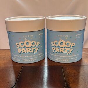 I Dew Care Scoop Party Ice Cream Wash-Off Masks and Headband Set—2 Sealed!—